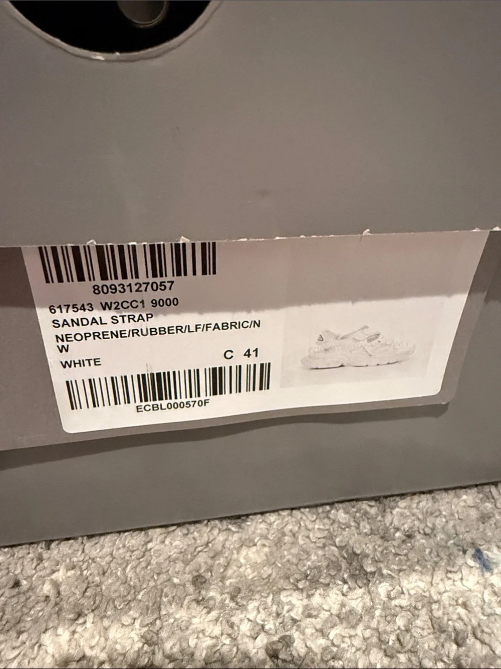 Men’s Balenciaga sandals size 41 brand new inbox